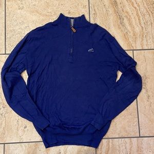 Men’s quarter zip cashmere blend Kentucky sweater